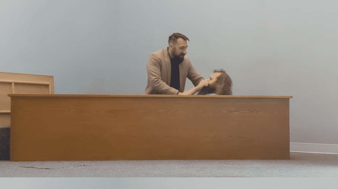 a man being baptized