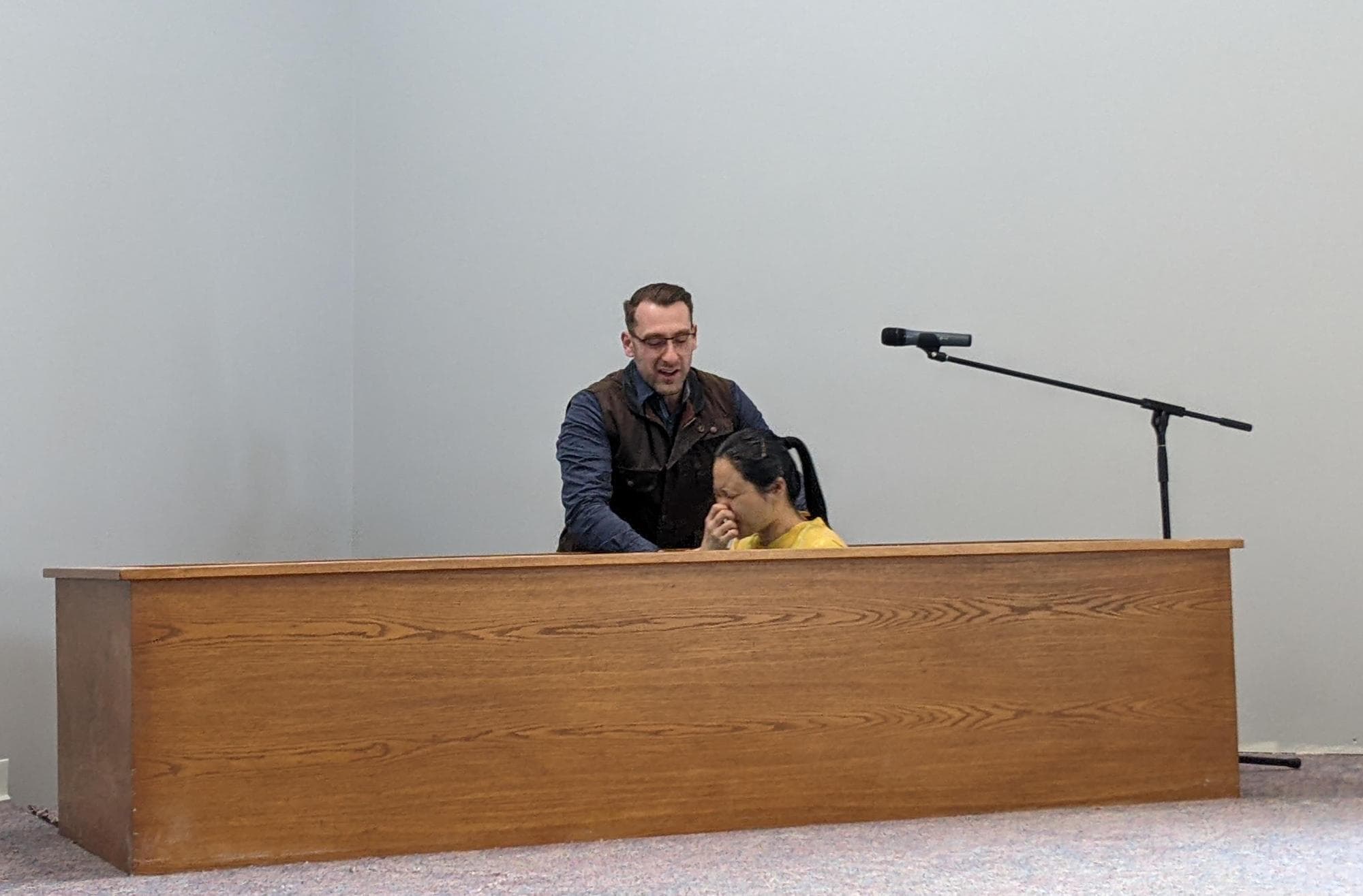 a woman being baptized